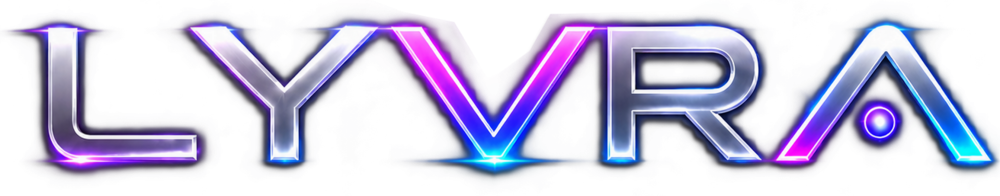 LYVRA – Neon-Chrome-Emblem